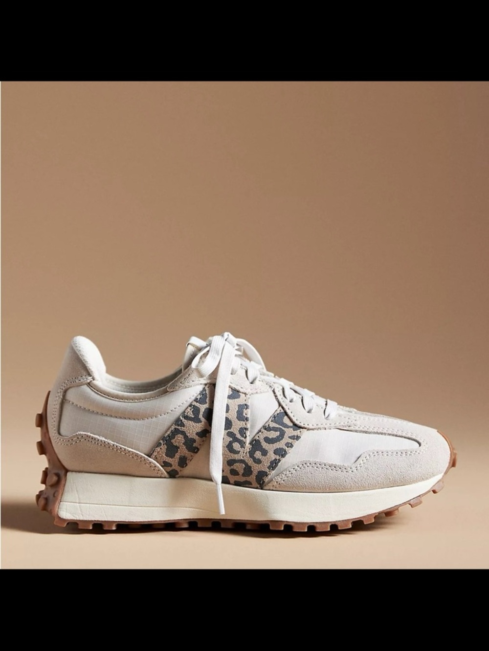 New Balance 327 Sneakers Linen/Sea Salt/Leopard - Picture 2 of 7